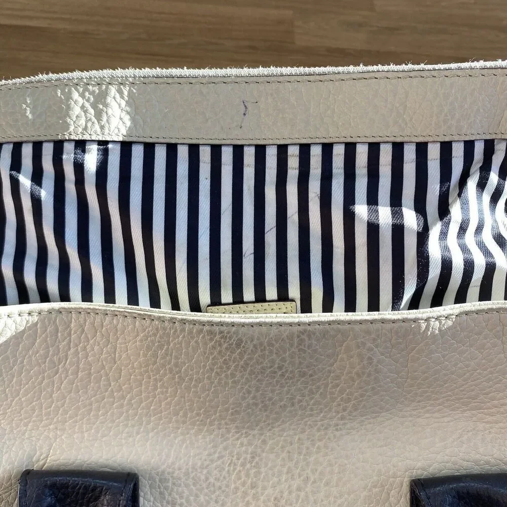 Kate Spade Carmen Southport Avenue Buttermilk Cream Black Satchel Purse - Picture 15 of 15